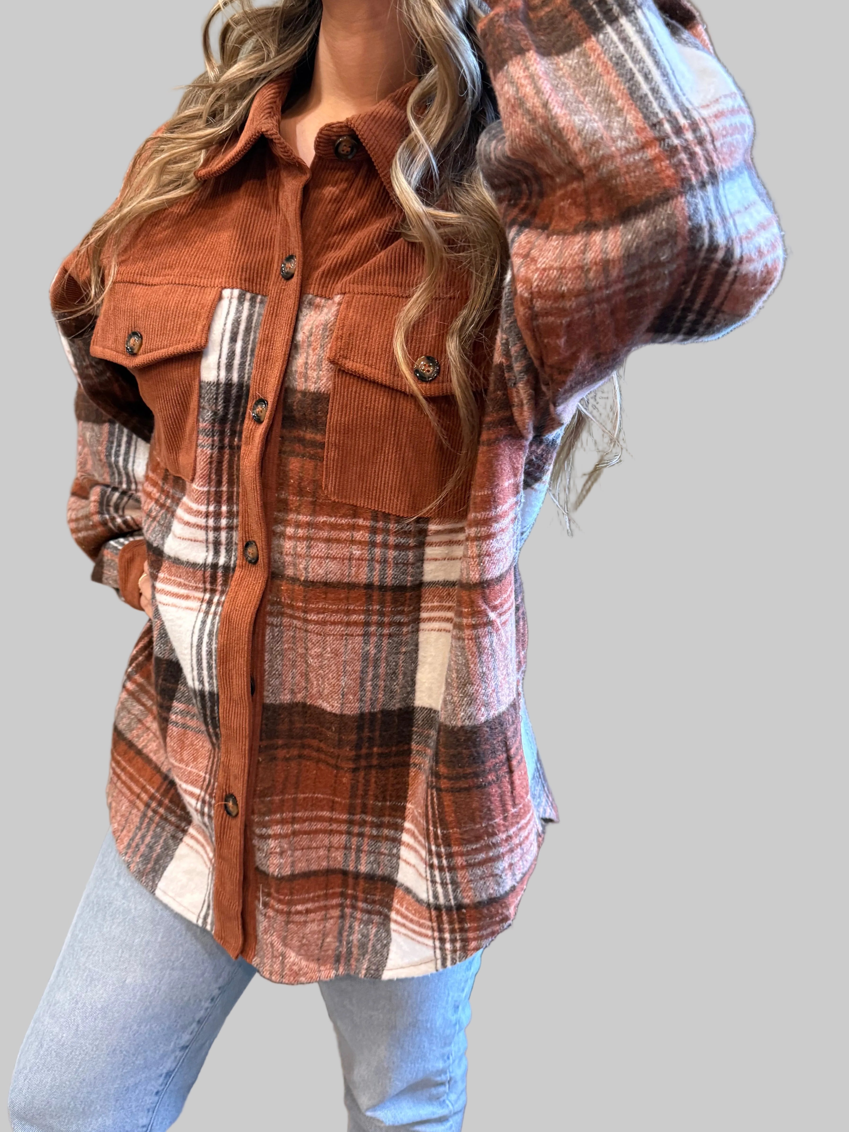 Rust Brown Shacket