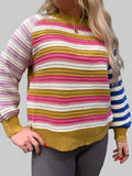 Colorblock Striped Sweater