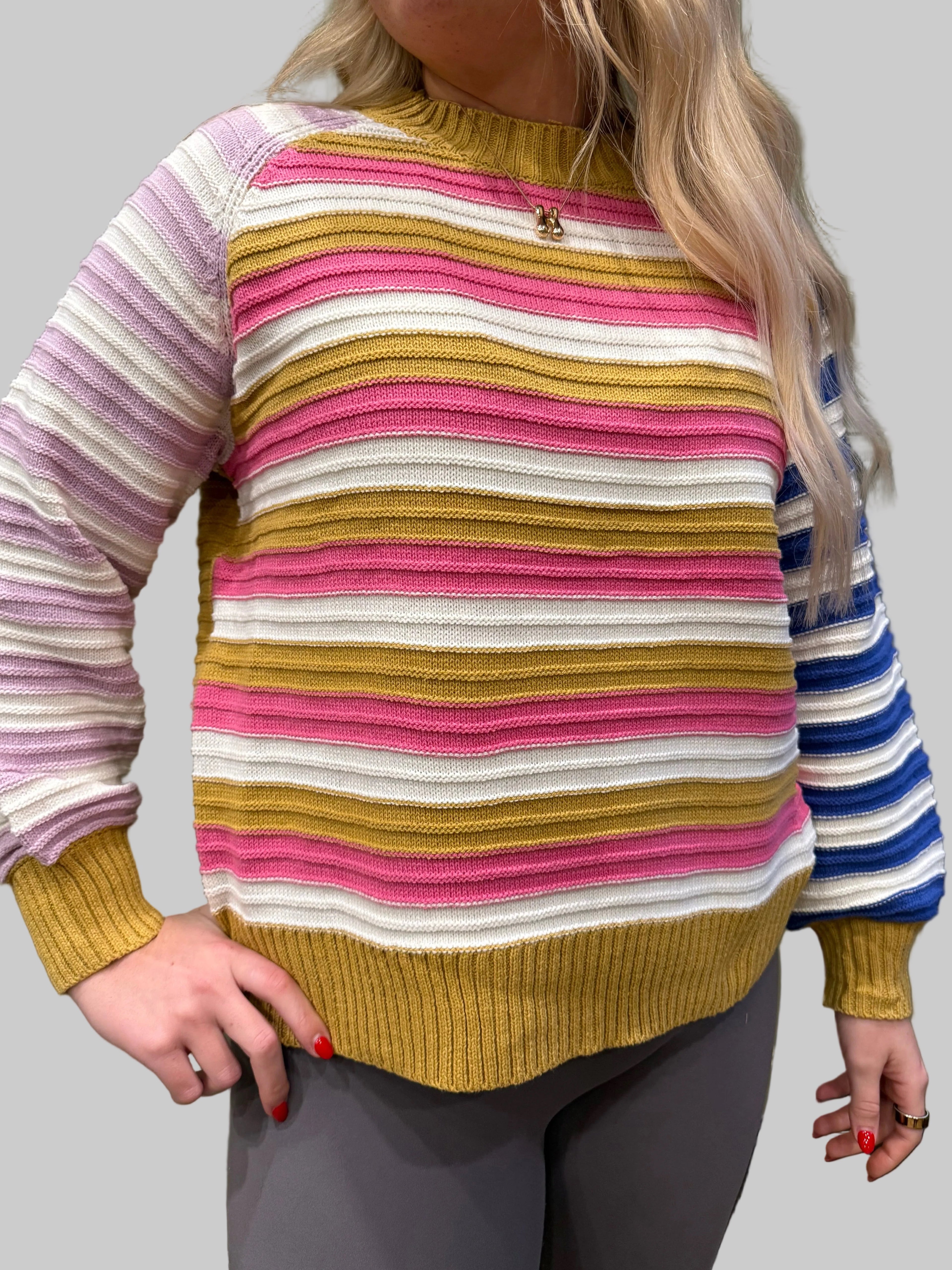 Colorblock Striped Sweater