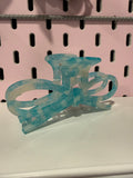 Blue Bow Claw Clip