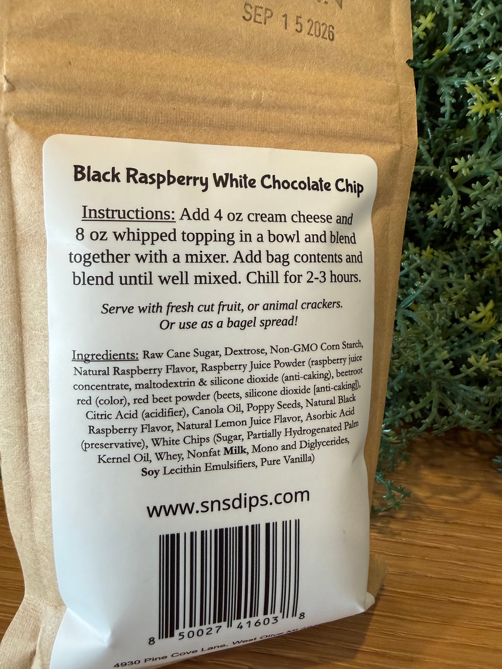 Black Raspberry & White Chocolate Chip Dip Mix
