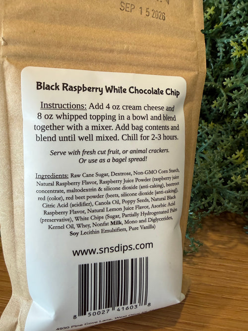 Black Raspberry & White Chocolate Chip Dip Mix
