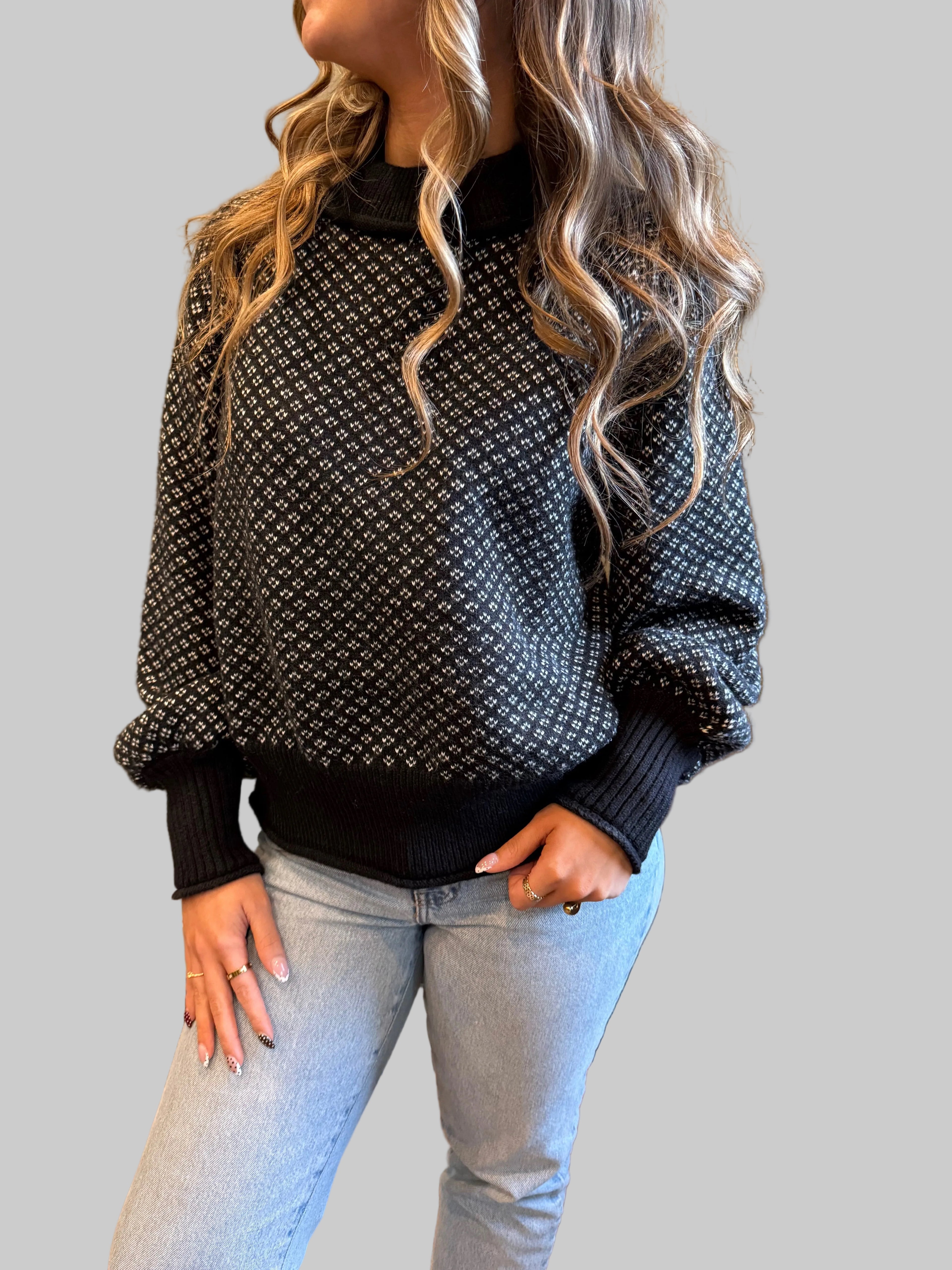 Black & White Echo Sweater
