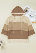 *Plus Hollow Knit Hoodie