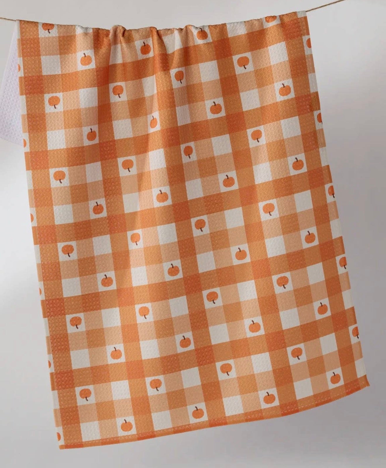 Pumpkin Plaid Tea Towel