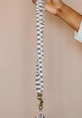 Brown Checkered Lanyard