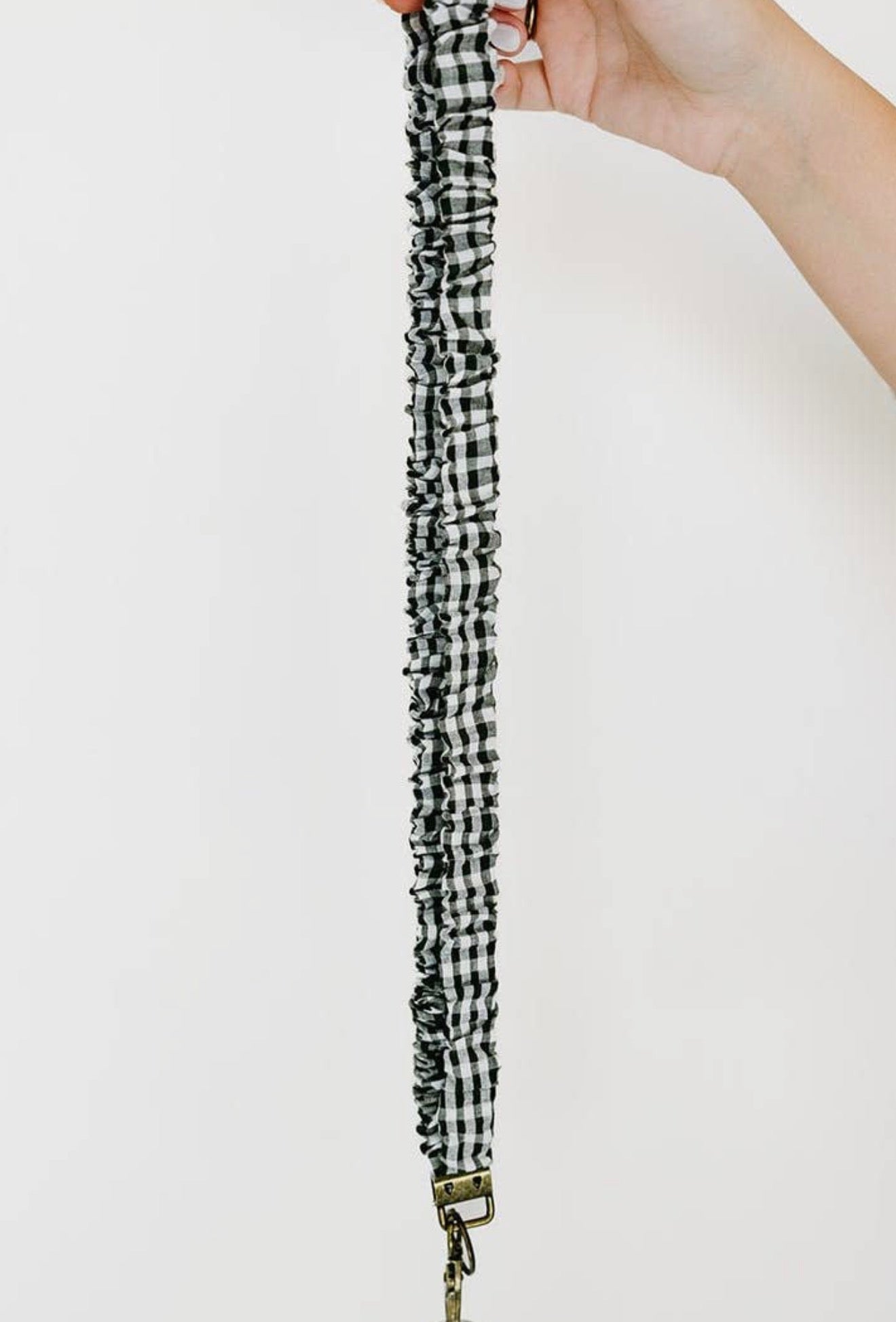 B & W Checkered Lanyard