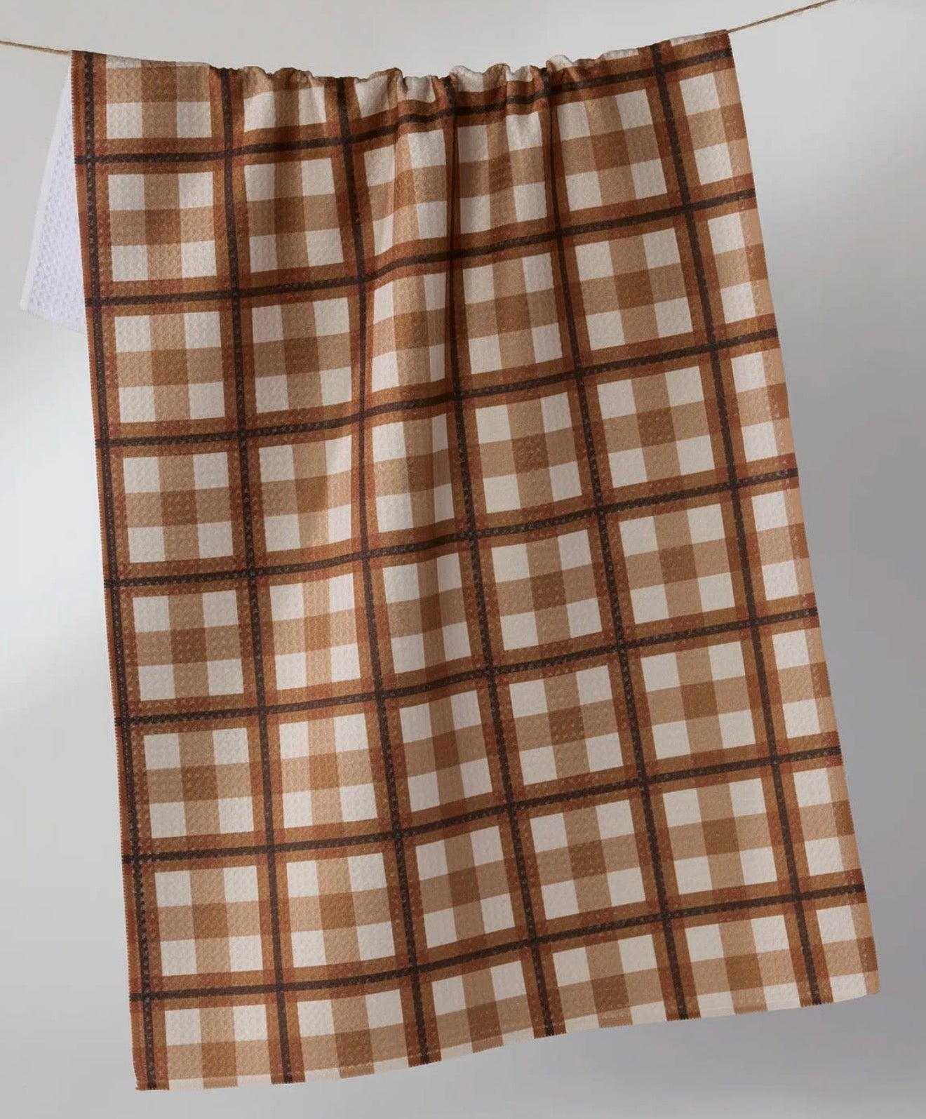 Cocoa Plaid Tea Towel