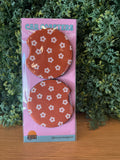 Fall Orange Floral Car Coasters