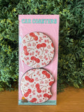 Cherry Car Coasters