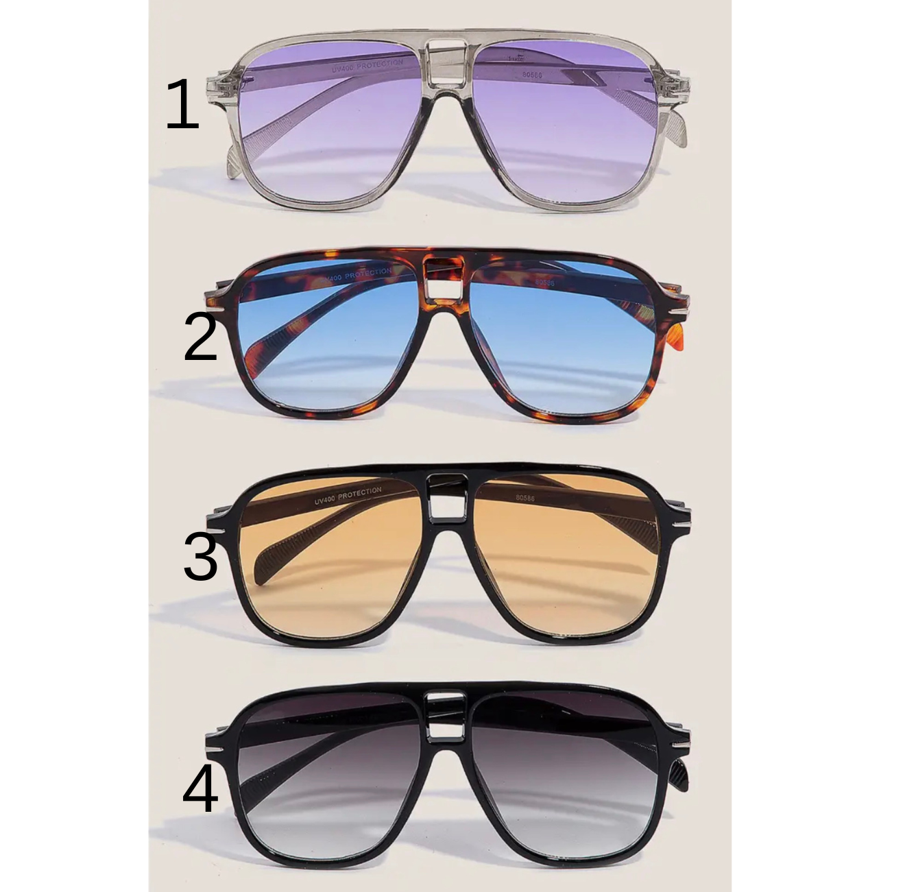 Oversized Resin Sunlgasses